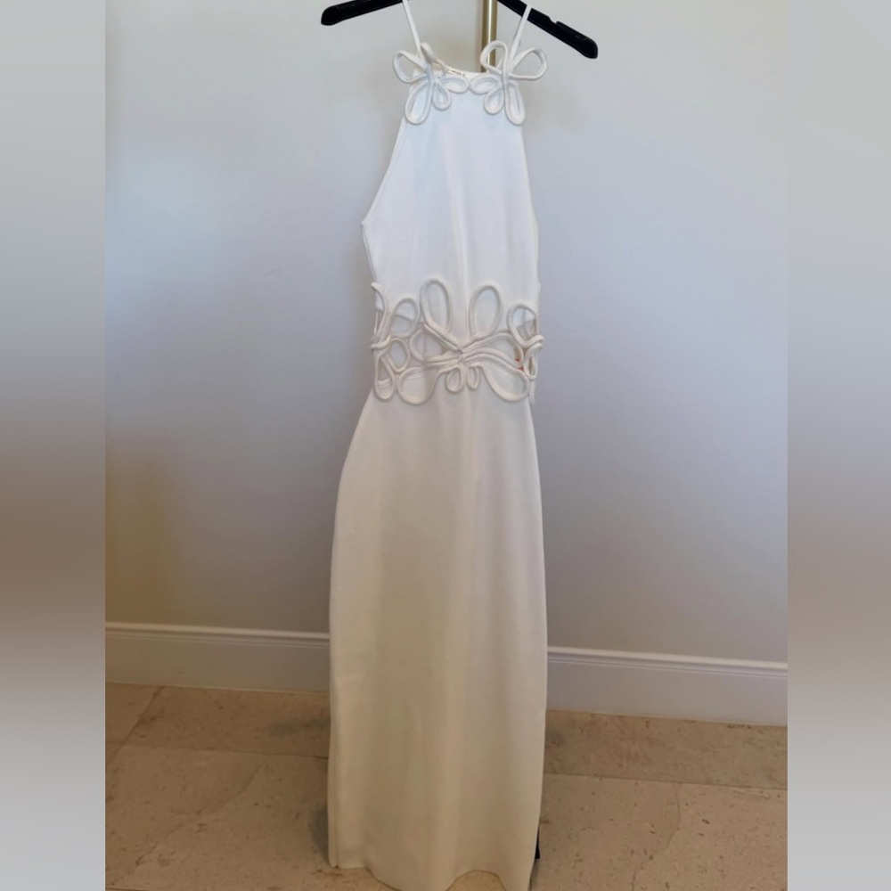 Cult Gaia Jena White Cut-Out Midi Dress - Picture 4 of 6